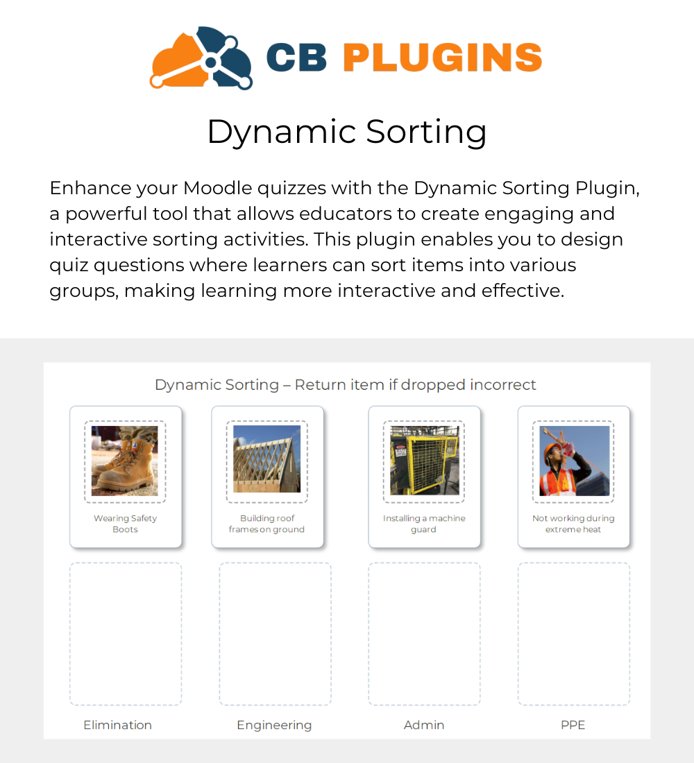 Dynamic Sorting - Moodle Quiz Question Type Plugin – CB Plugins