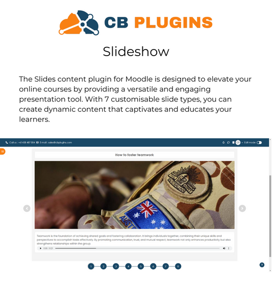 Slideshow - Moodle Content Activity Plugin