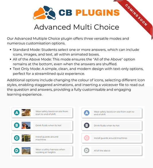 Advanced Multi Choice - Moodle Quiz Question Type Plugin