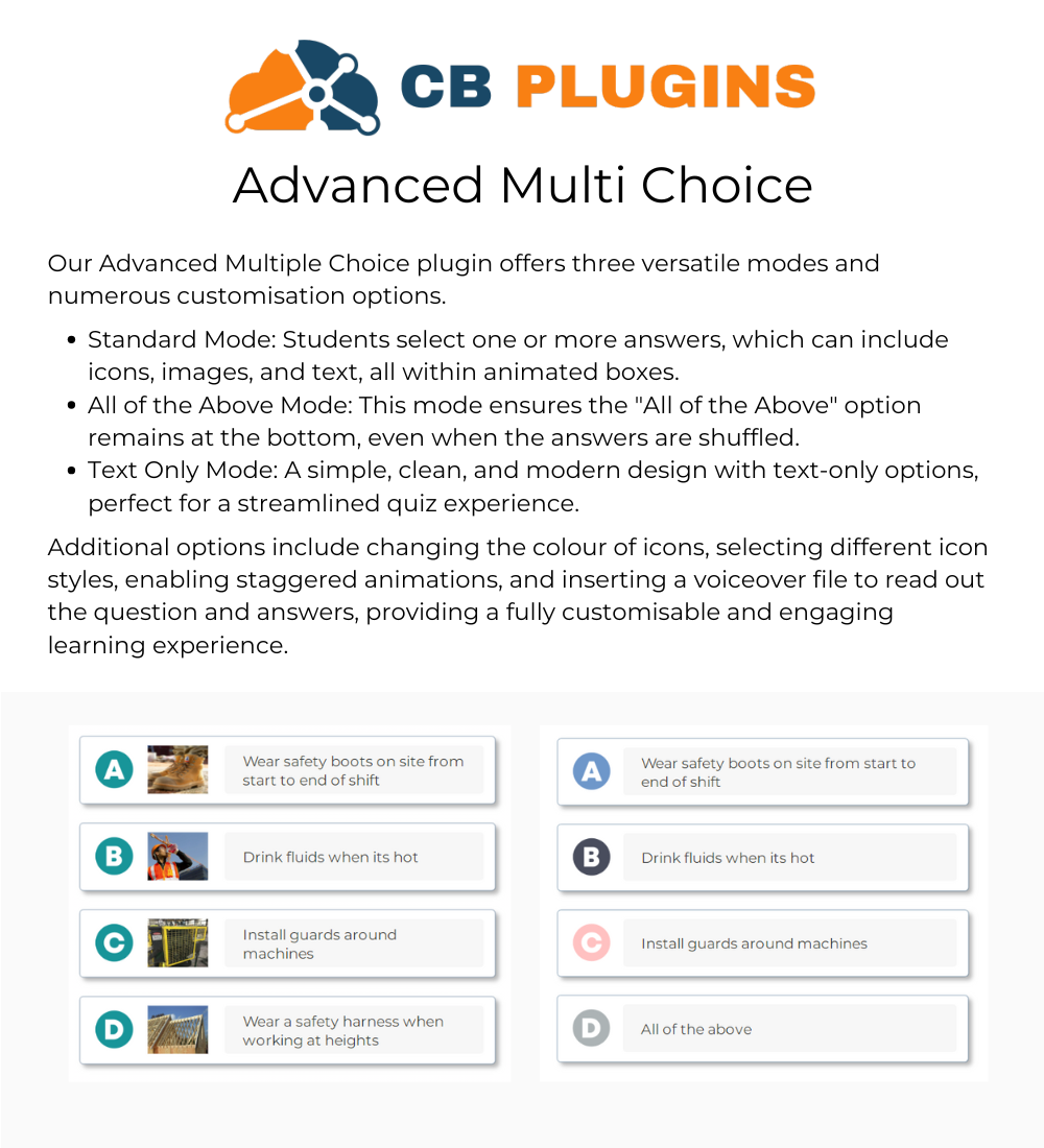 Advanced Multi Choice - Moodle Quiz Question Type Plugin