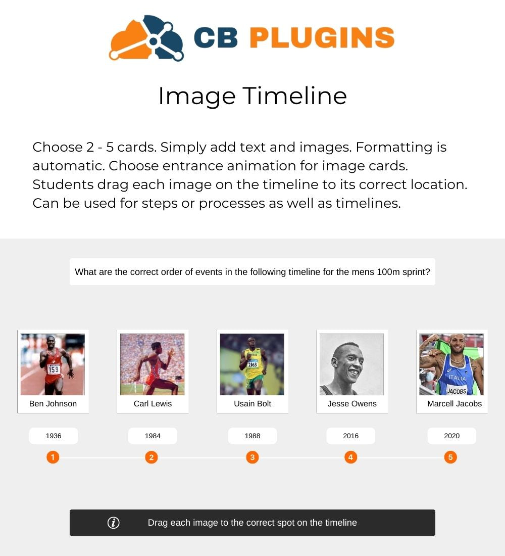 Image Timeline - Moodle Quiz Question Type Plugin