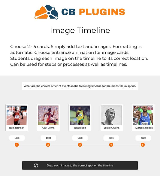 Image Timeline - Moodle Quiz Question Type Plugin